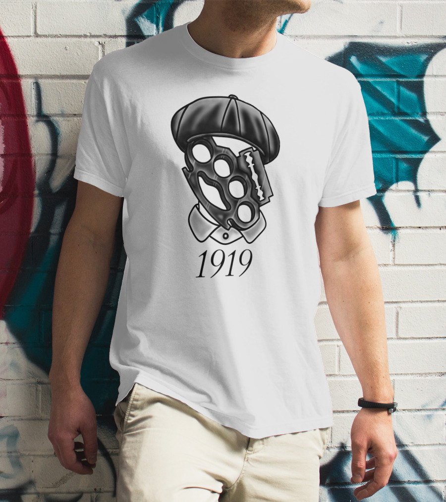 Peaky Blinders Shelby 1919 Razor Blade And Brass Knuckles T-Shirt