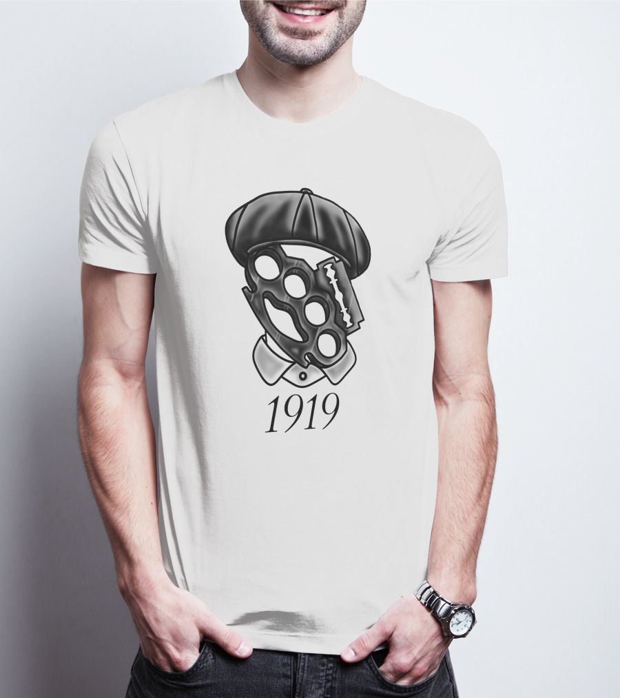 Peaky Blinders Shelby 1919 Razor Blade And Brass Knuckles T-Shirt