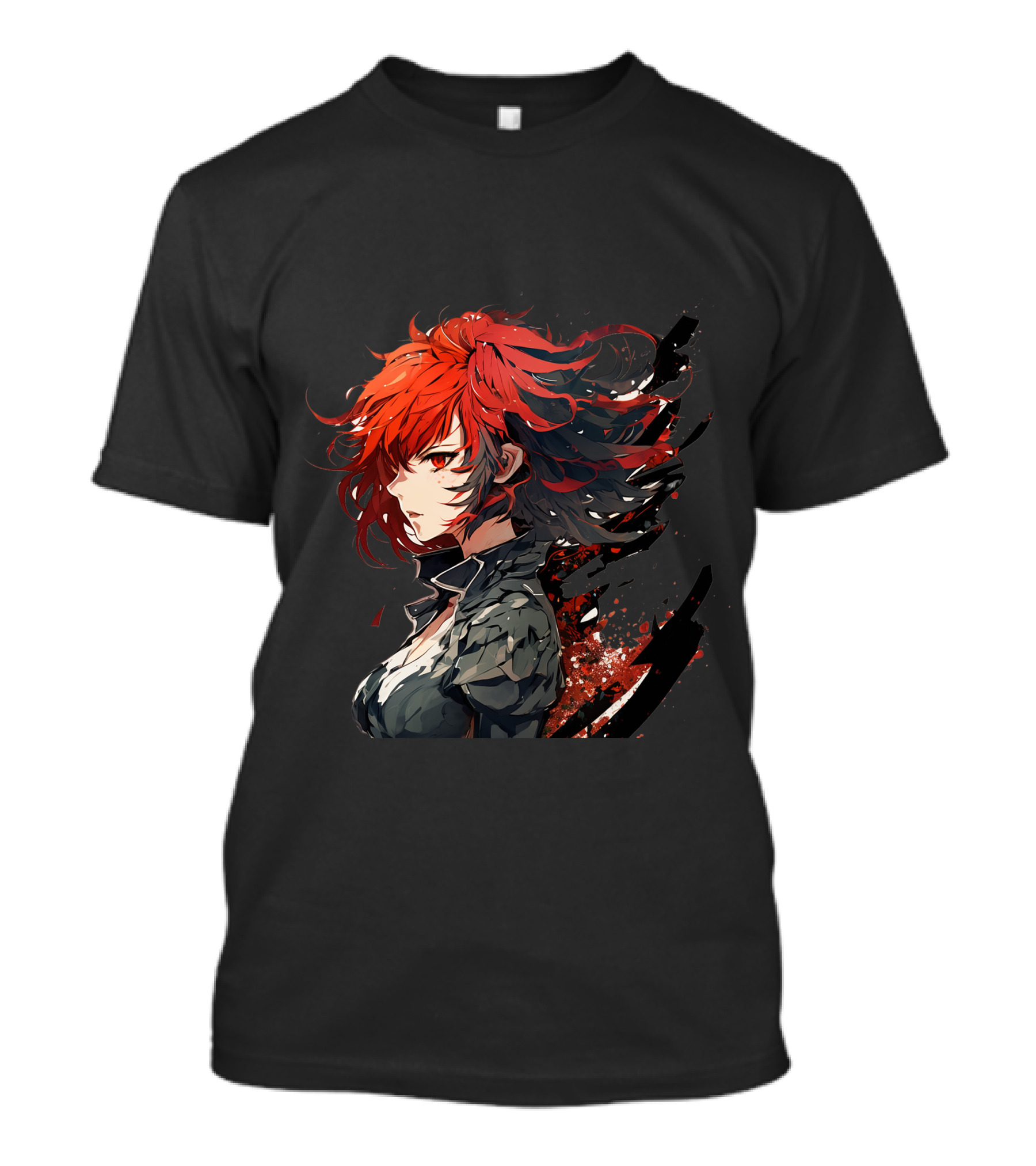 Ryuko Red Hair Anime Character Dynamic T-Shirt