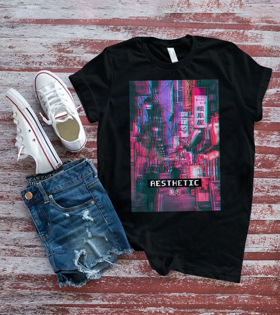 Aesthetic Vaporwave Japan Neon Street 美的 T-Shirt