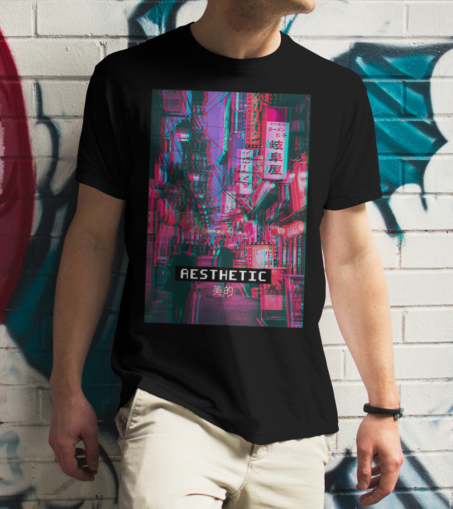 Aesthetic Vaporwave Japan Neon Street 美的 T-Shirt