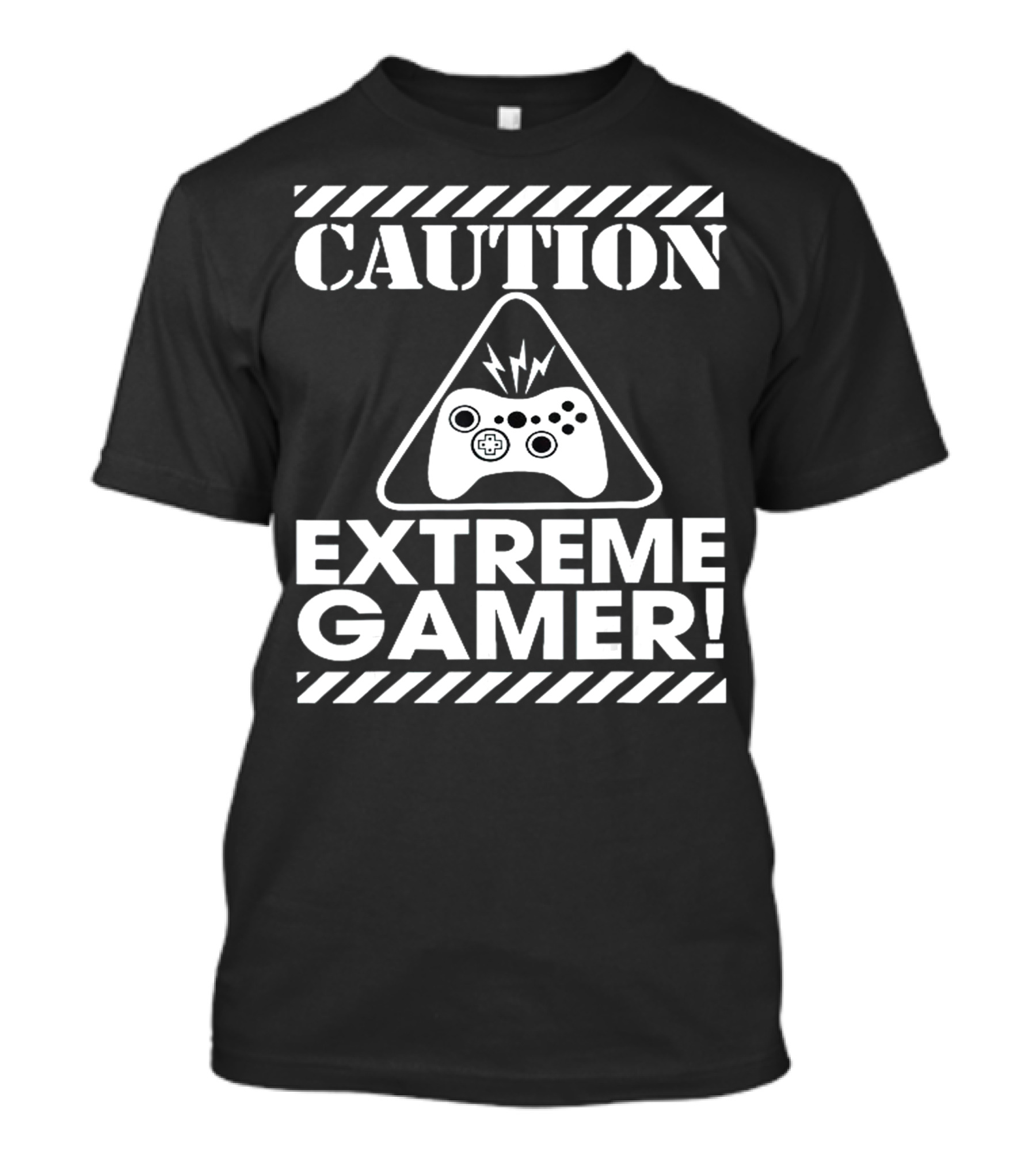 Caution Extreme Gamer Controller Warning T-Shirt