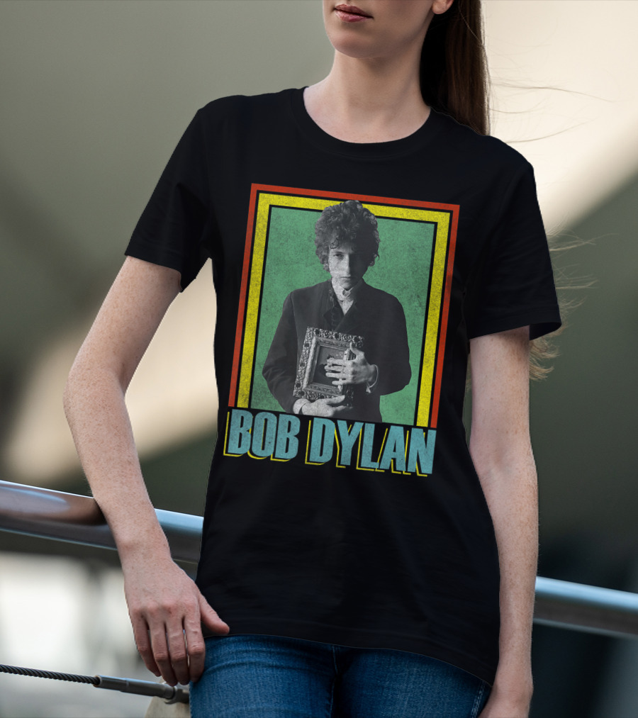 Bob Dylan Holding Framed Picture T-Shirt