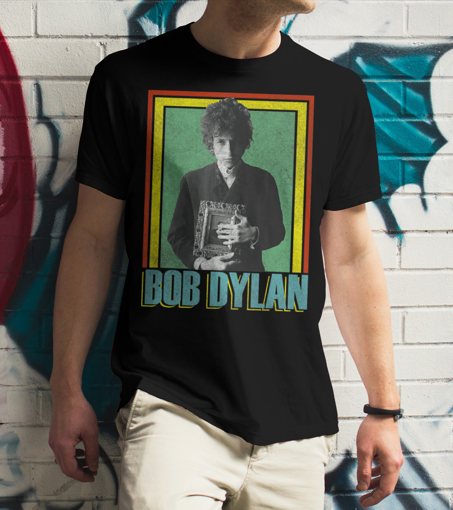 Bob Dylan Holding Framed Picture T-Shirt