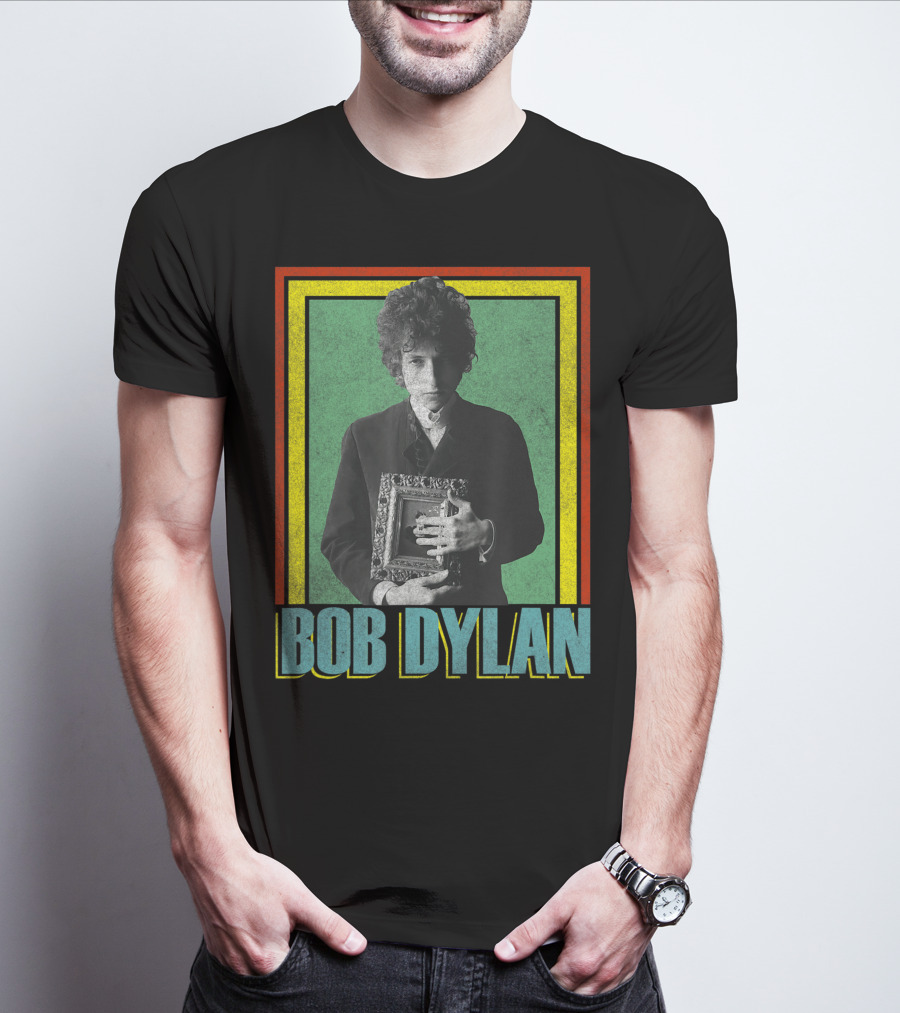 Bob Dylan Holding Framed Picture T-Shirt