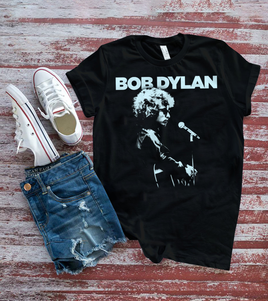 Bob Dylan Profile Microphone T-Shirt
