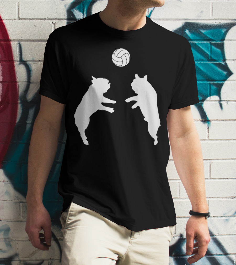 Frenchie Volleyball French Bulldog Playing Ball T-Shirt