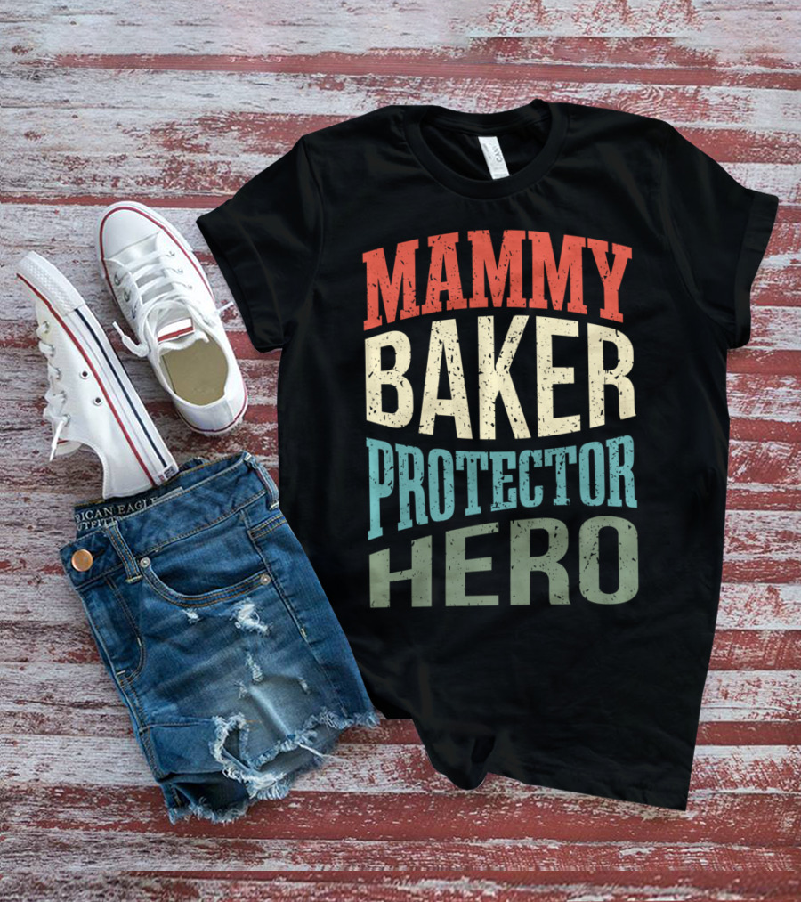 Mammy Baker Protector Hero Mom Profession Superhero Baker T-Shirt