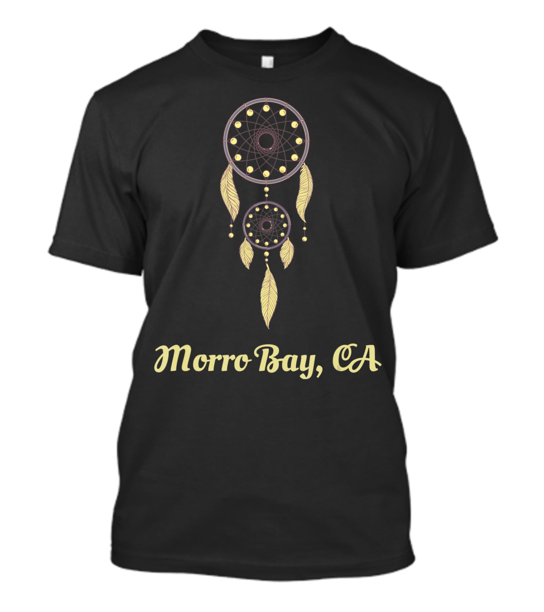 Morro Bay CA Dreamcatcher With Feathers T-Shirt