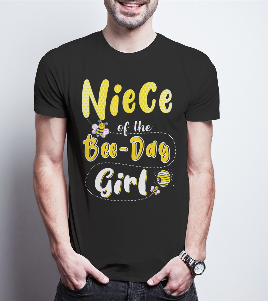 Niece Of The Bee Day Girl Hive Party Birthday Matching T-Shirt