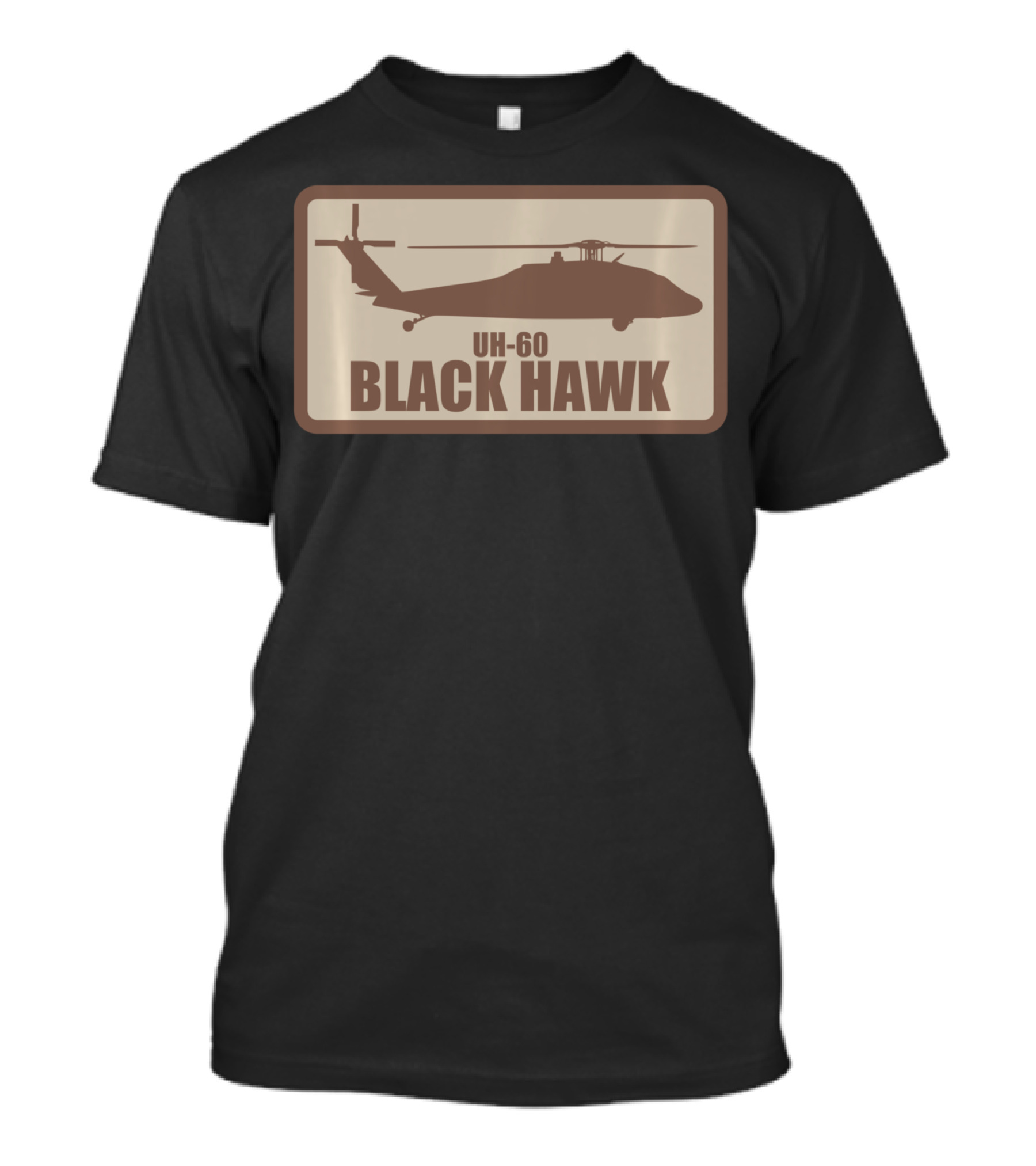 UH-60 Black Hawk Desert Subdued Patch Helicopter T-Shirt