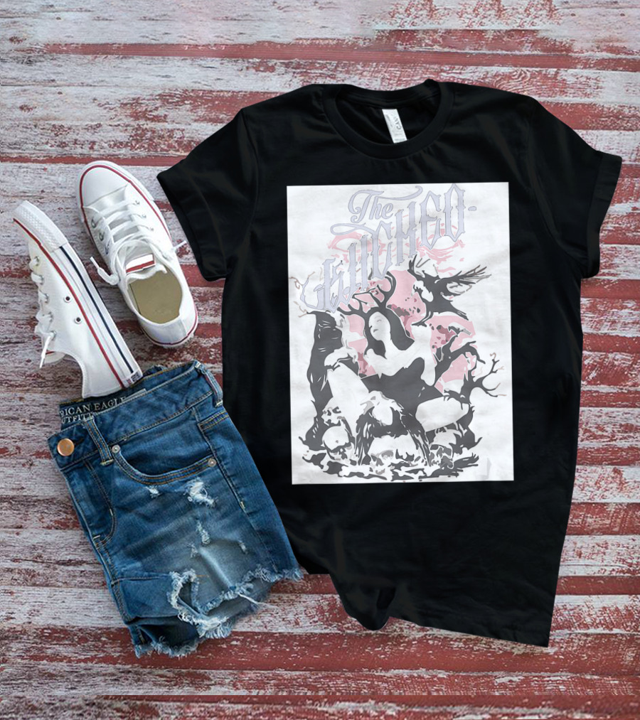 The Enchanted Witch In The Forest Ravens Skulls Dark Trees T-Shirt