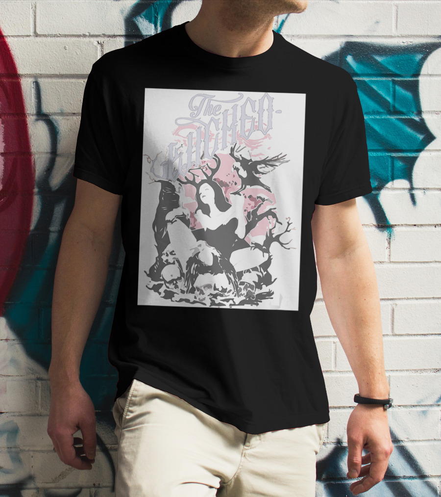 The Enchanted Witch In The Forest Ravens Skulls Dark Trees T-Shirt