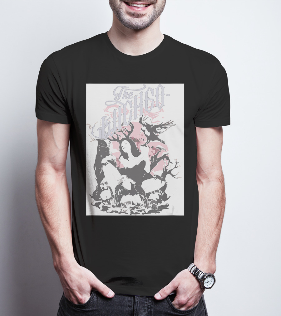 The Enchanted Witch In The Forest Ravens Skulls Dark Trees T-Shirt