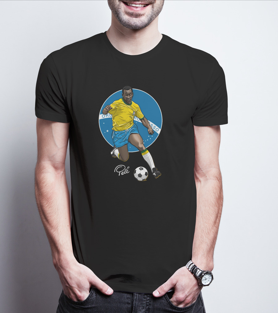 Pele Soccer Brazil Player Ordem E Progresso T-Shirt