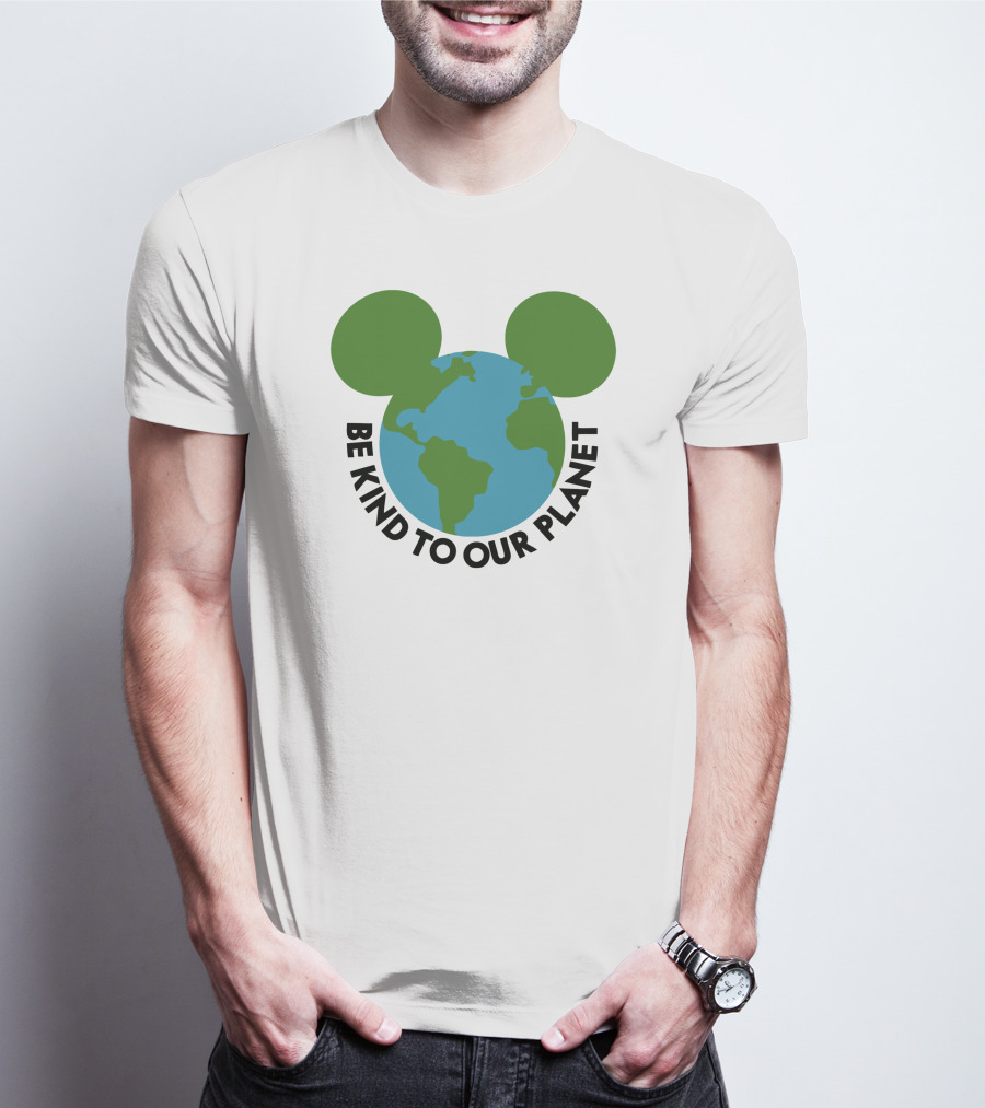 Be Kind To Our Planet Mouse Icon Earth Day T-Shirt