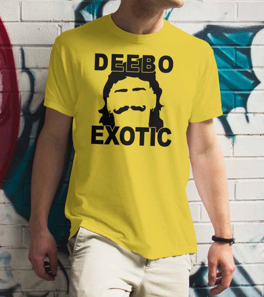 DEEB0 EX0TIC Μullet Mustache T-Shirt