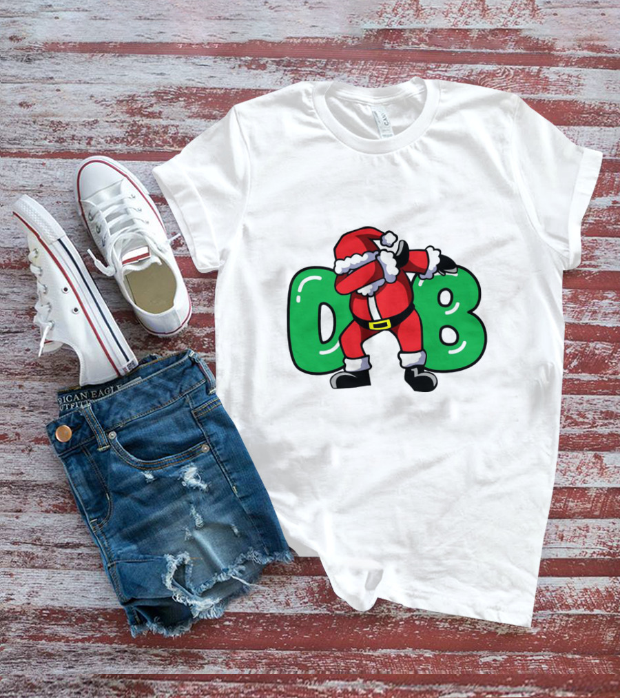 Santa Dab With Green DB Letters T-Shirt