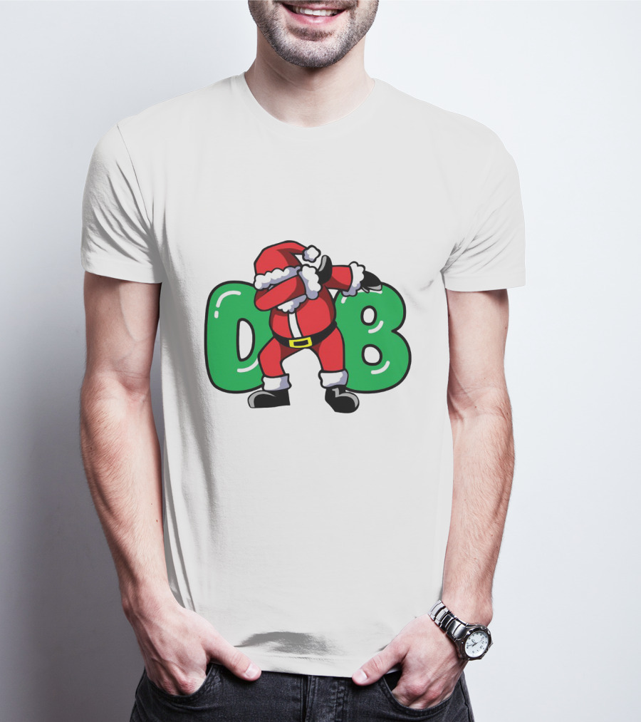 Santa Dab With Green DB Letters T-Shirt