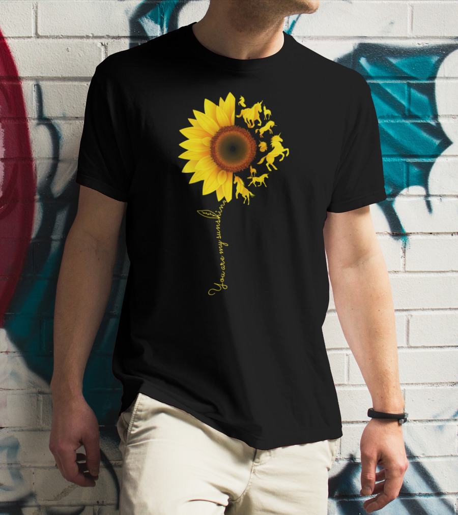 You Are My Sunshine Unicorn Sunflower Whimsy T-Shirt