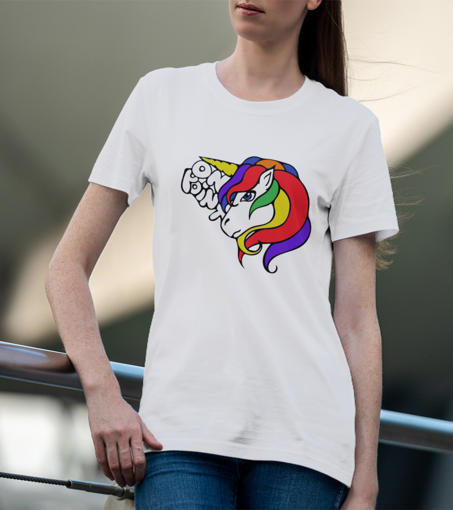 Rainbow Mane On Point Unicorn T-Shirt