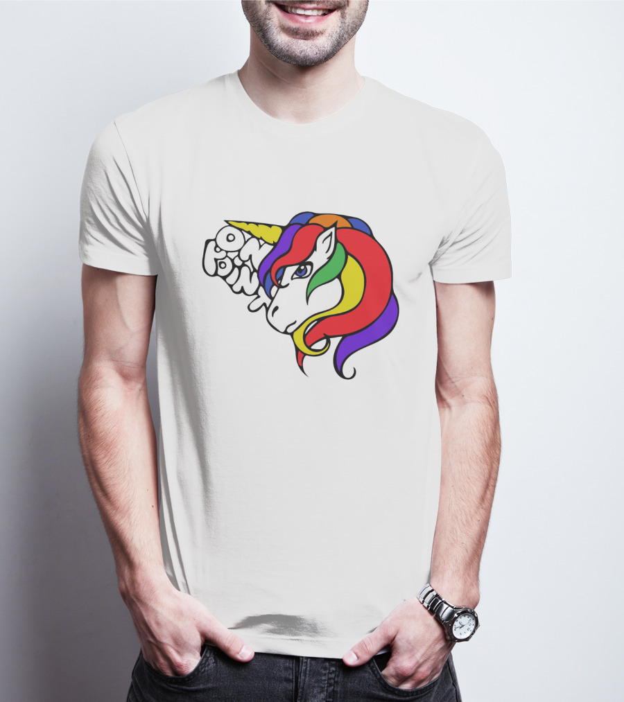 Rainbow Mane On Point Unicorn T-Shirt