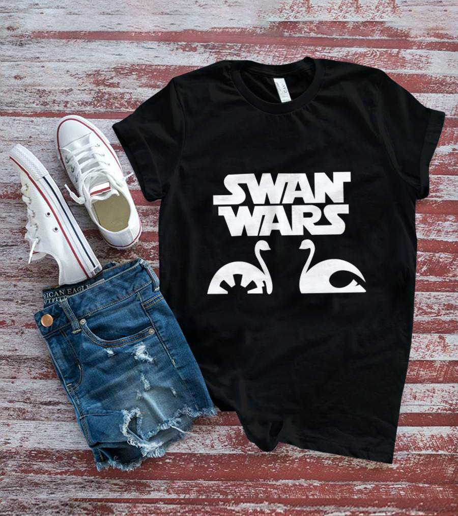 Swan Wars Top Ballet Parody With Swan Silhouette And Iconic Sci-Fi Influence T-Shirt
