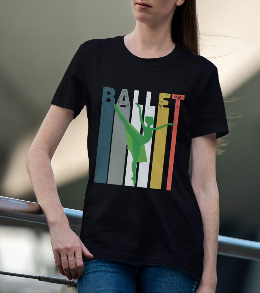Ballet Dancer In Colorful Retro Irish-Inspired T-Shirt