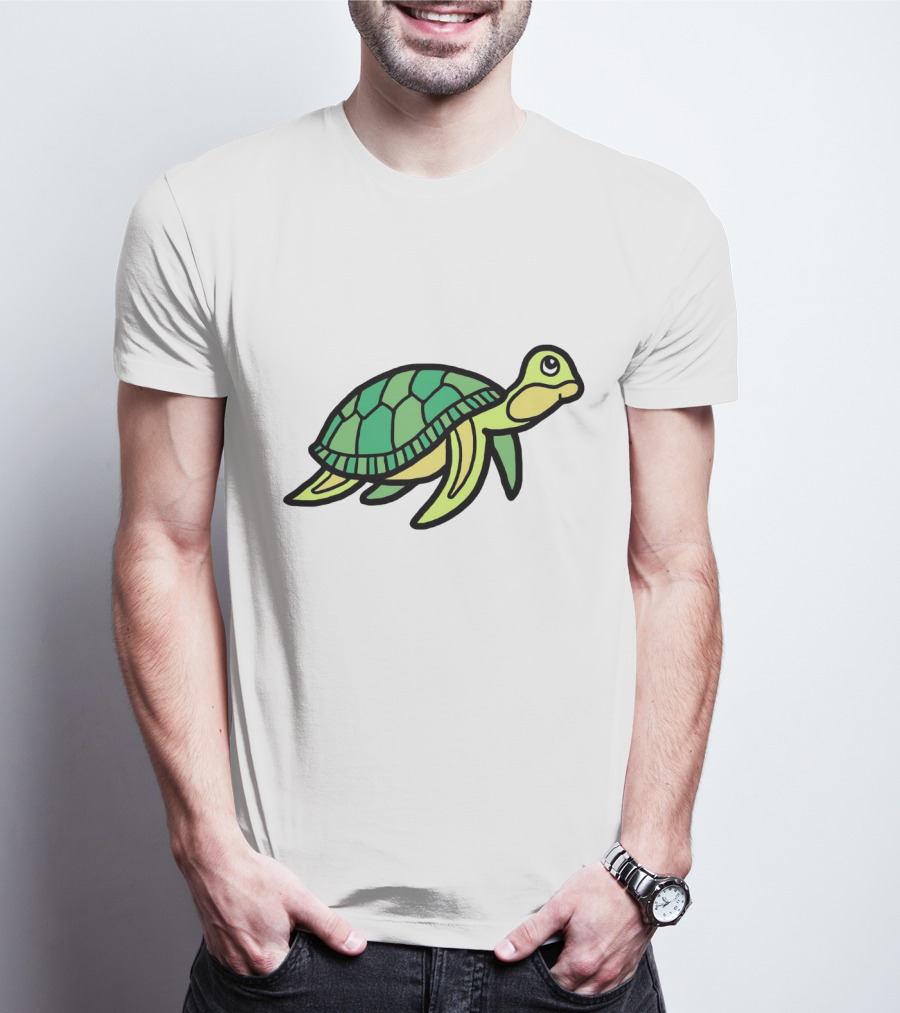 Cute Little Sea Turtle Delightfully Adorable Green Companion T-Shirt