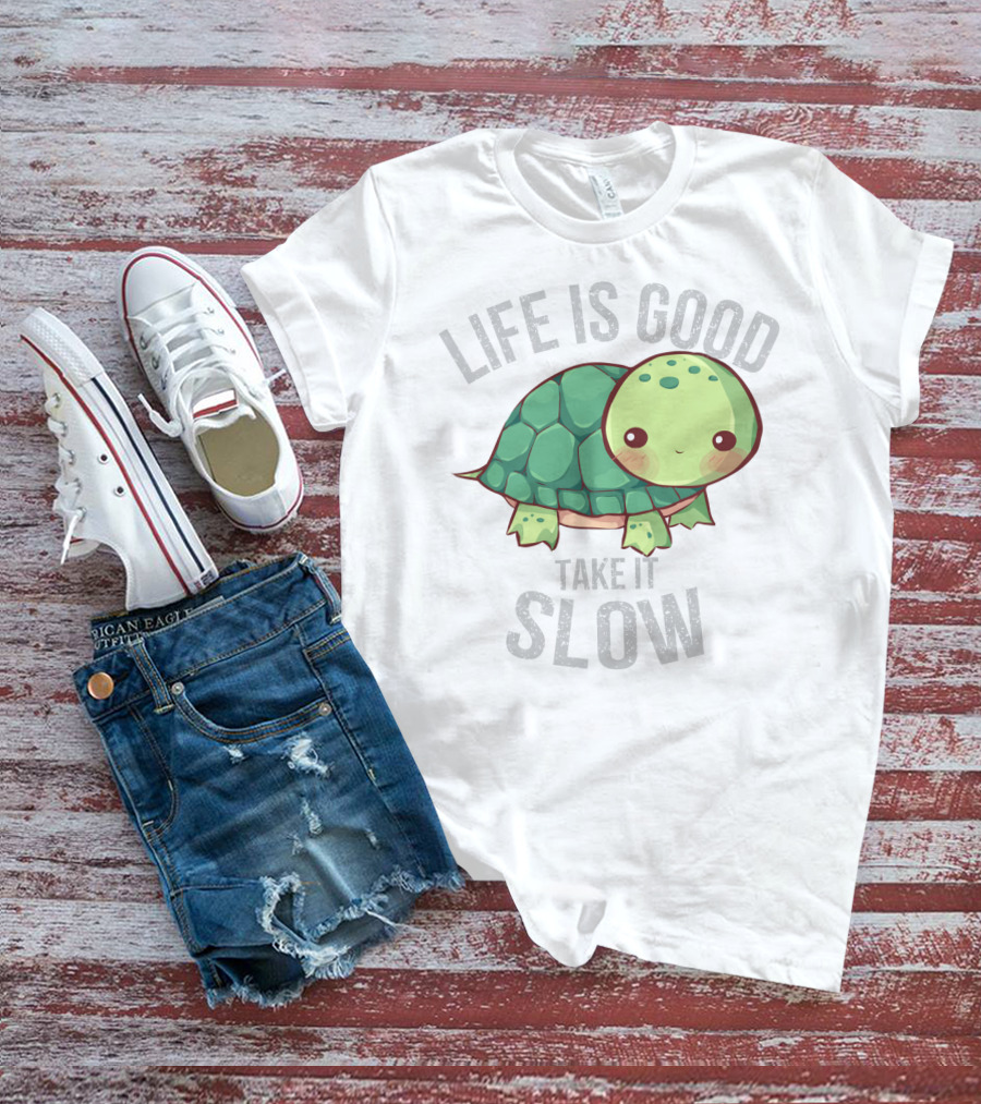 Life Is Good Take It Slow Turtle T-Shirt