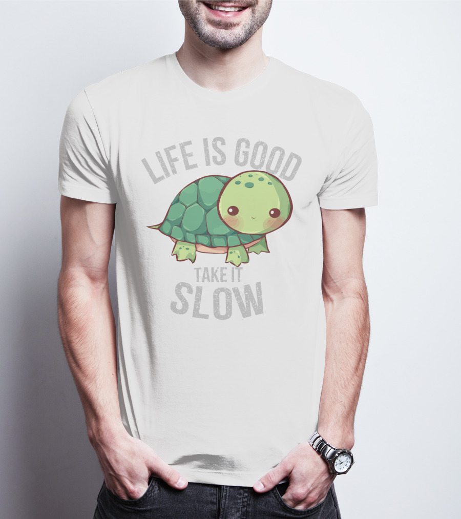 Life Is Good Take It Slow Turtle T-Shirt