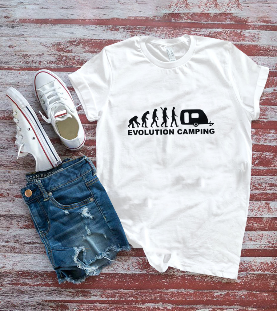 Evolution Camping Human To Caravan Journey T-Shirt