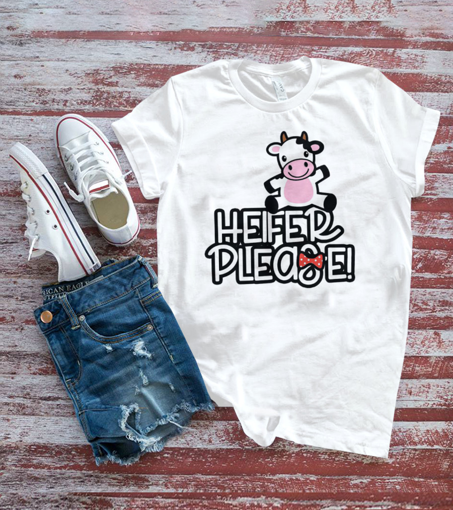 Heifer Please Funny Cow Cattle Red Bandana Cute Farm T-Shirt