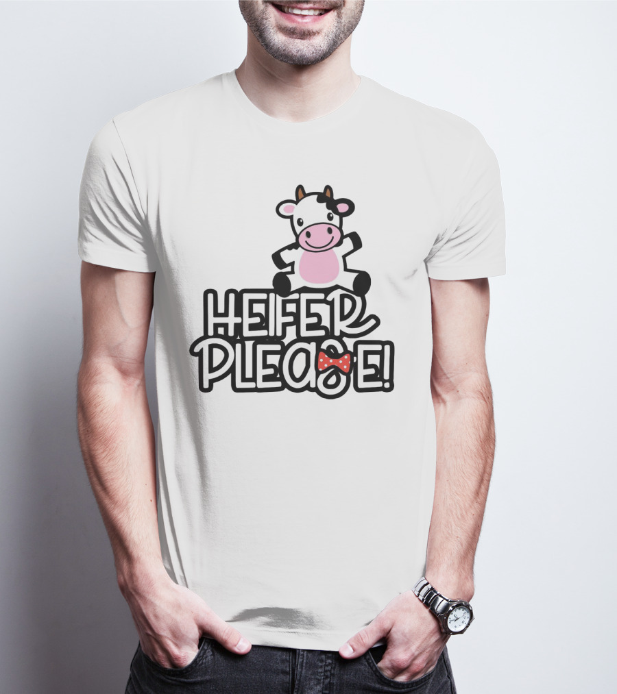 Heifer Please Funny Cow Cattle Red Bandana Cute Farm T-Shirt