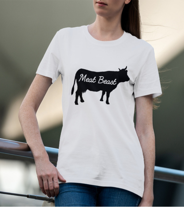 Meat Beast Bold Cow T-Shirt