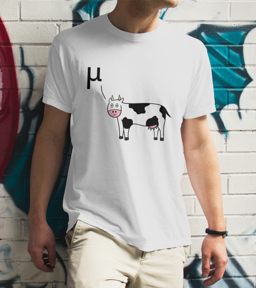 Physics Cow Mu Symbol Expression T-Shirt