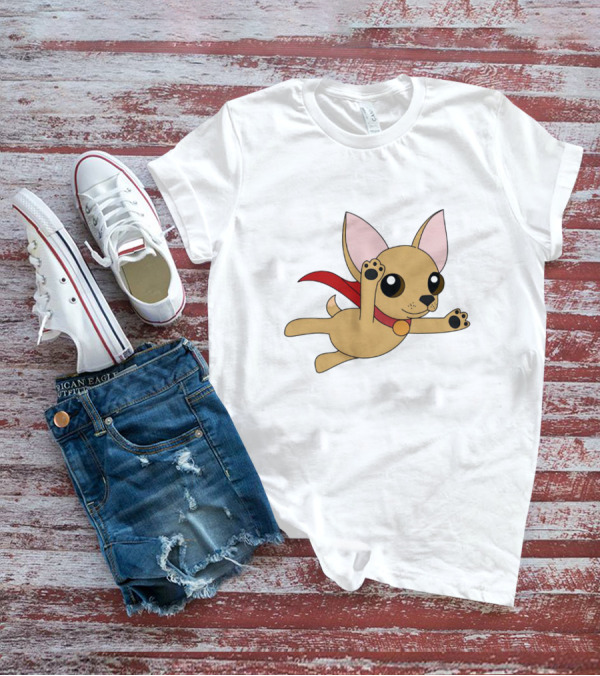 Flying Super Chihuahua With Red Cape T-Shirt