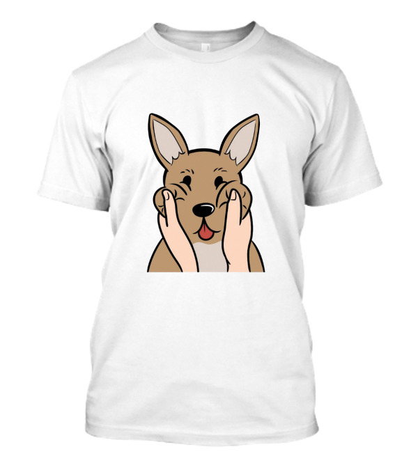 Chihuahua Chubby Cheeks Cute Face Squeezing Happy Expression T-Shirt
