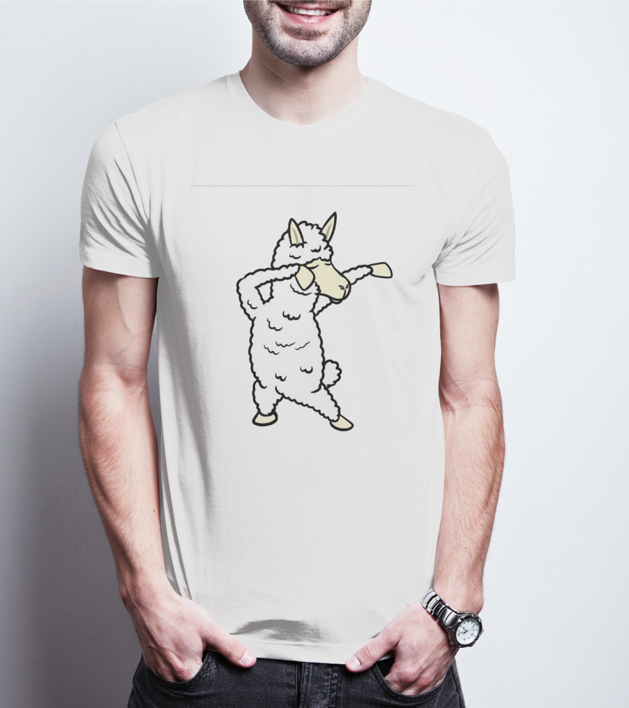 Dabbing Llama Cartoon Dance Pose T-Shirt
