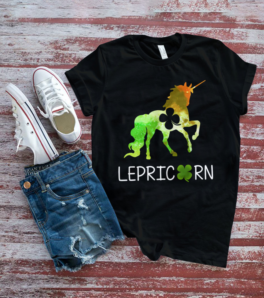 Lepricorn Shamrock Unicorn Leprechaun St. Patrick's Day T-Shirt