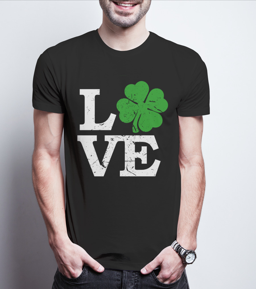 St. Patrick's Day Love With Shamrock T-Shirt