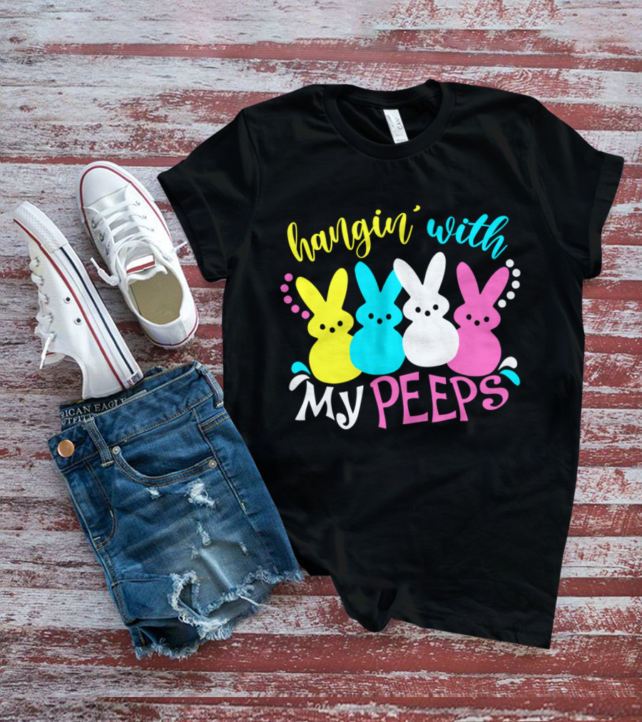 Hangin With My Peeps Pastel Bunnies T-Shirt