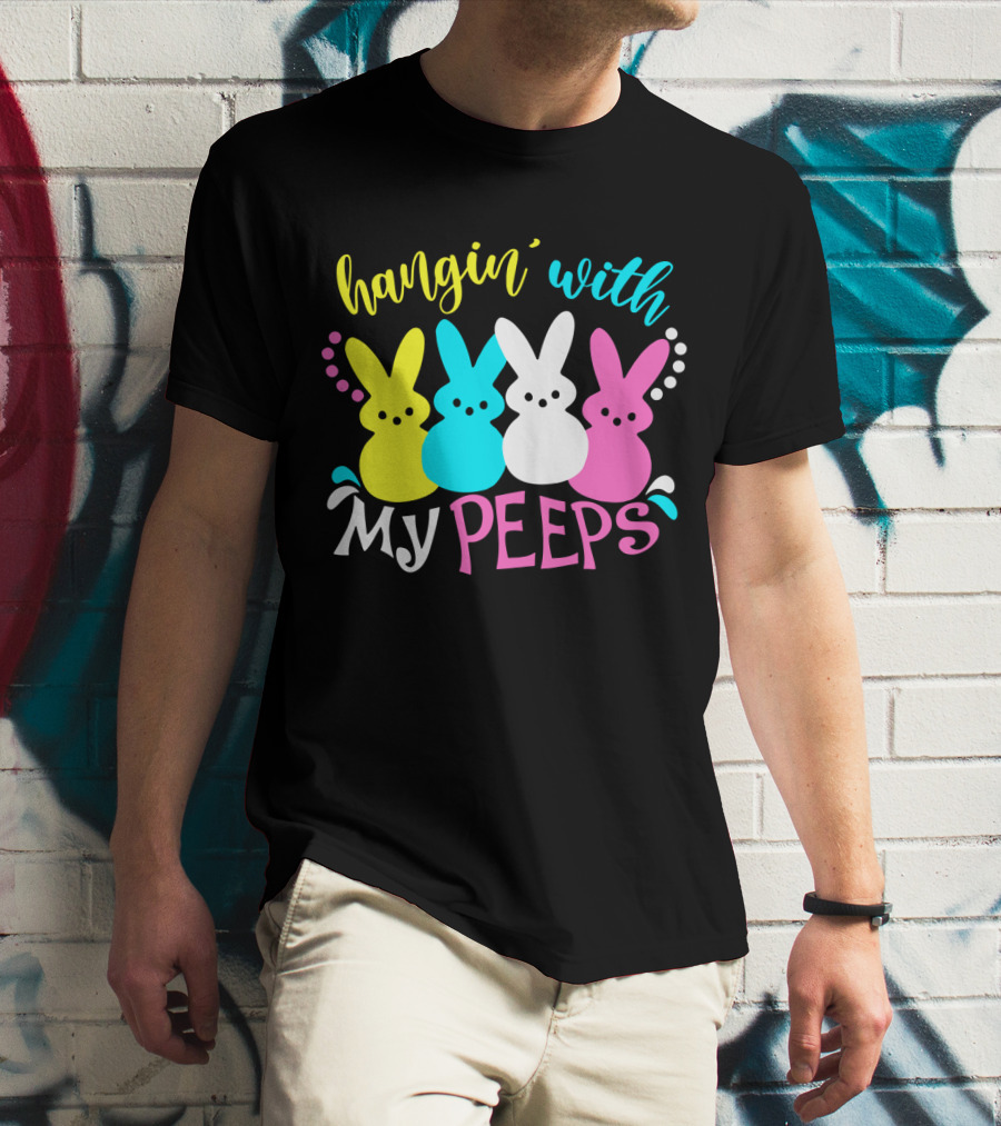 Hangin With My Peeps Pastel Bunnies T-Shirt