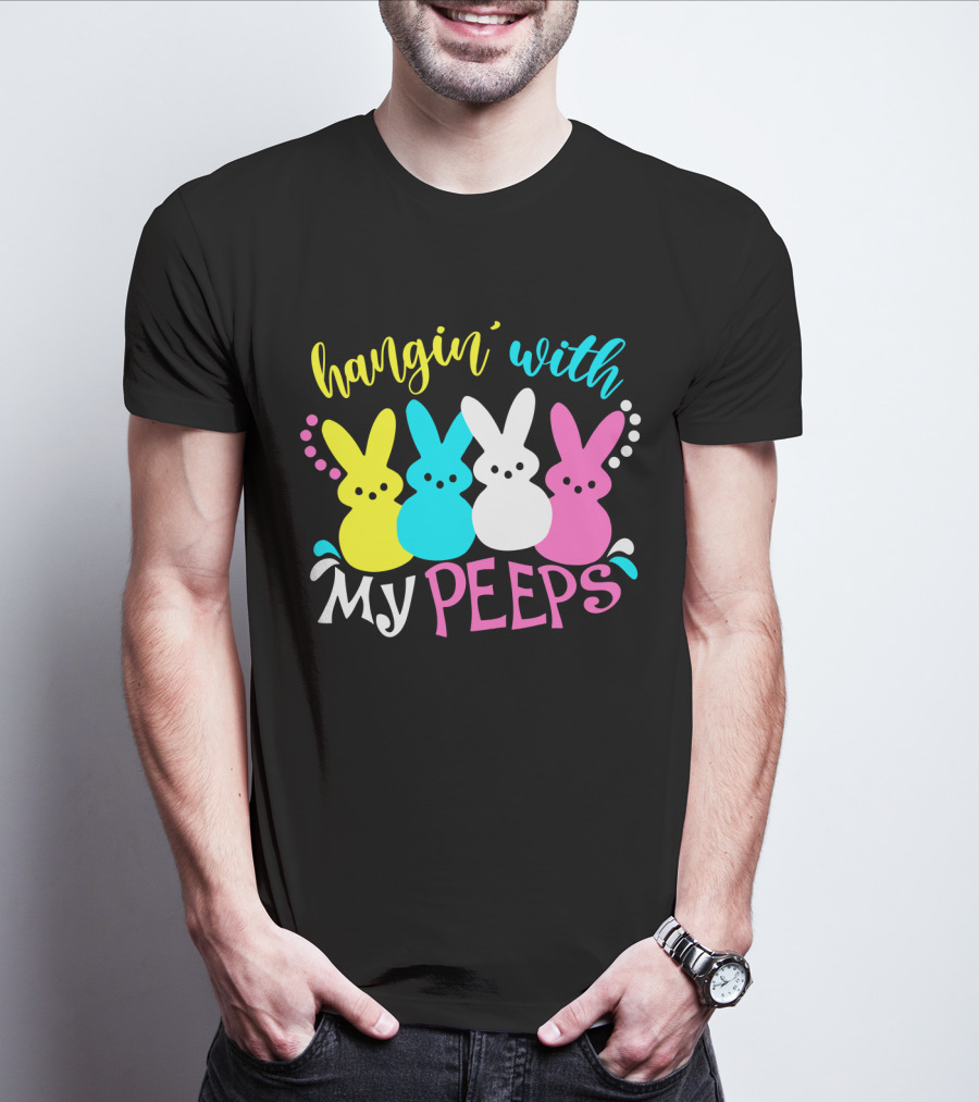Hangin With My Peeps Pastel Bunnies T-Shirt