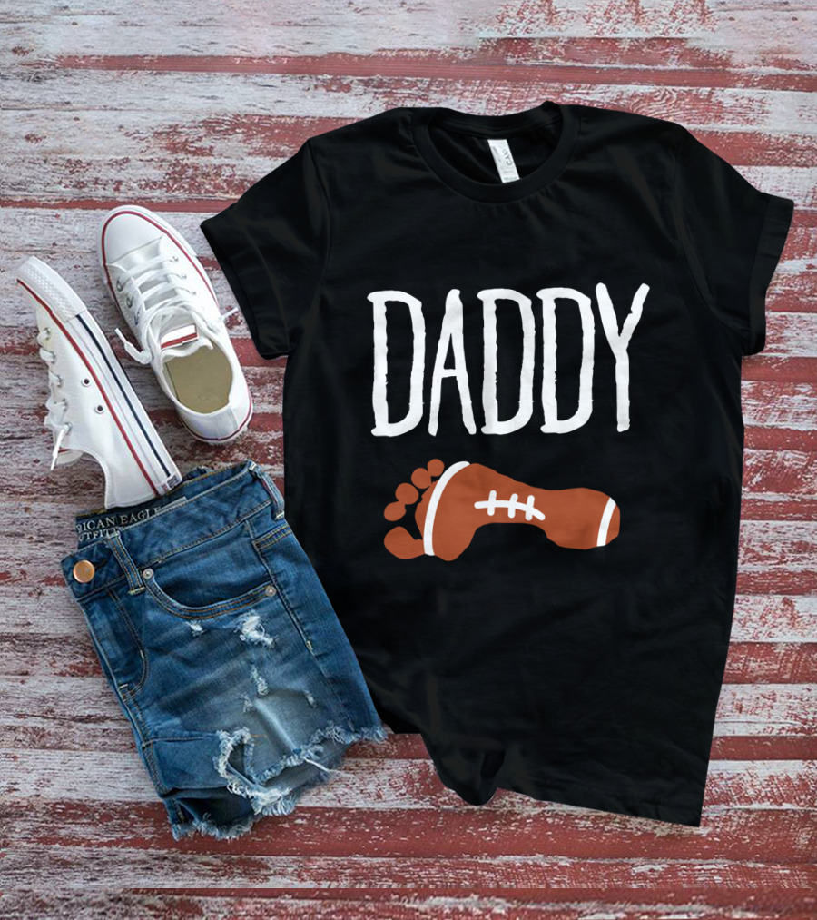 DADDY Footprint Football T-Shirt