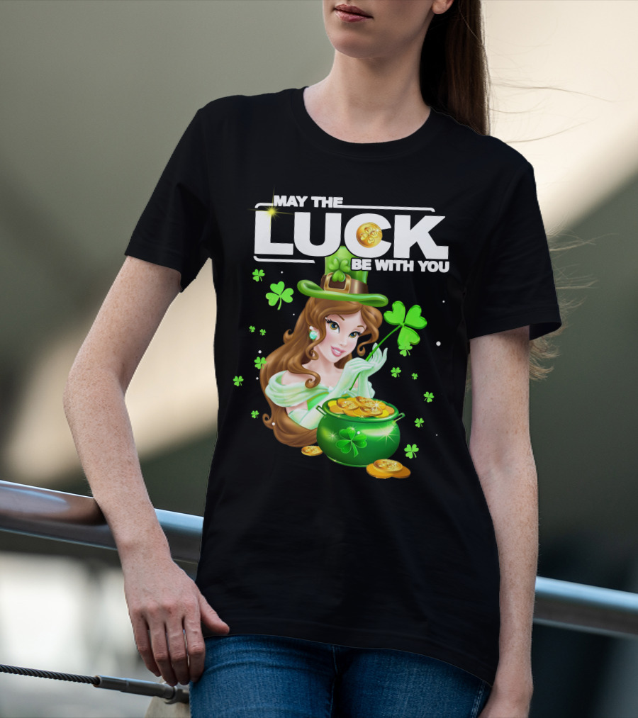 May The Luck Be With You St. Patrick's Day Princess With Pot Of Gold T-Shirt