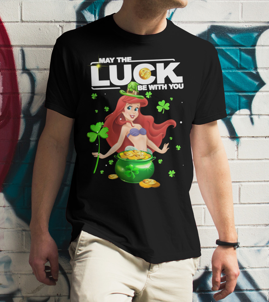 May The Luck Be With You Ariel Coins Clover T-Shirt