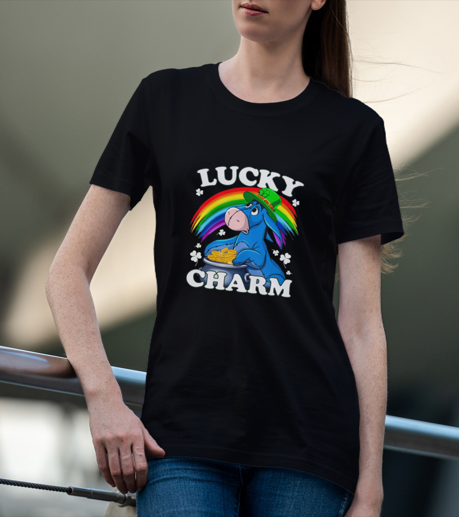 Lucky Charm Eeyore Rainbow Coins T-Shirt