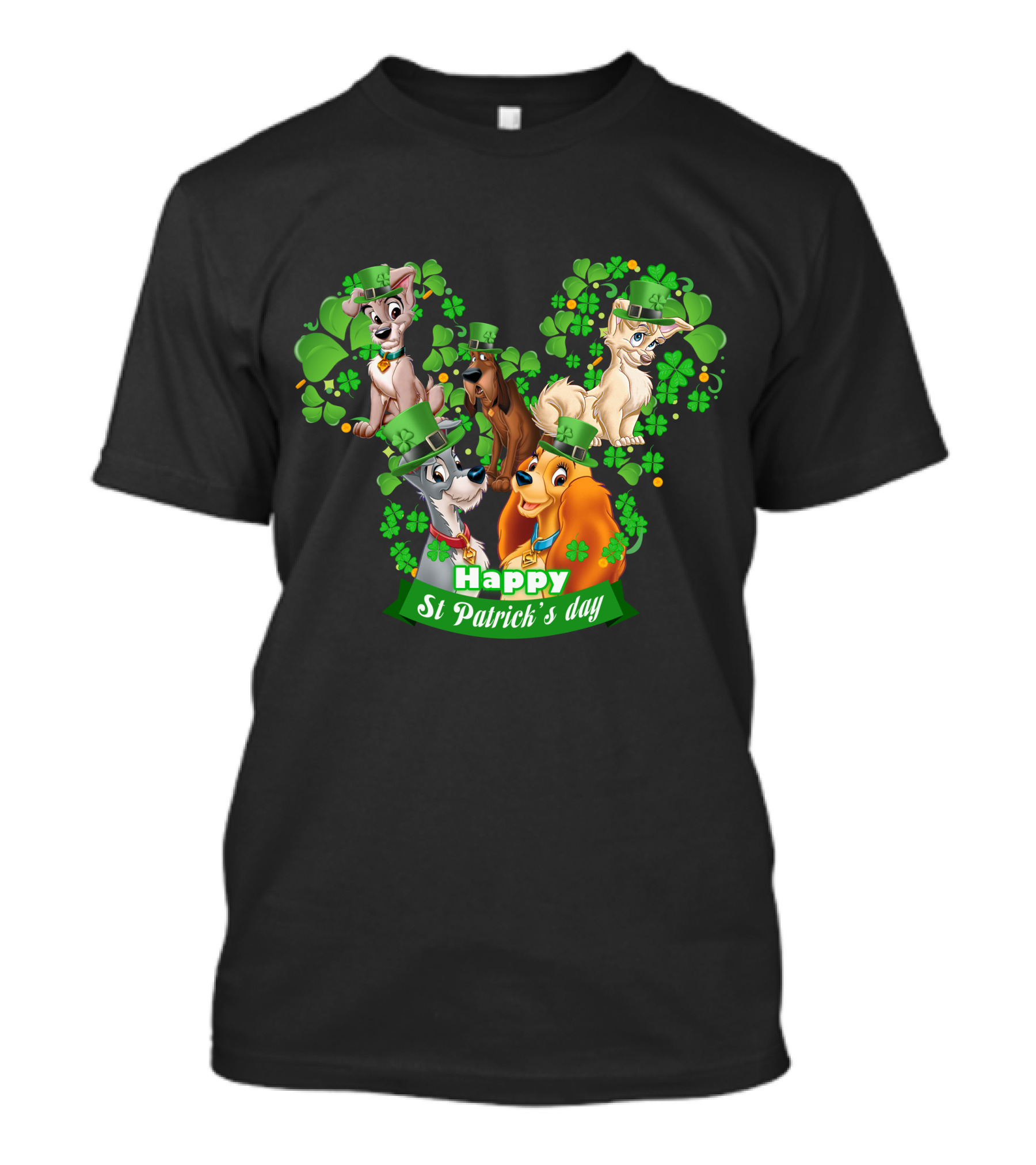 Lady And Tramp Happy St Patrick's Day T-Shirt