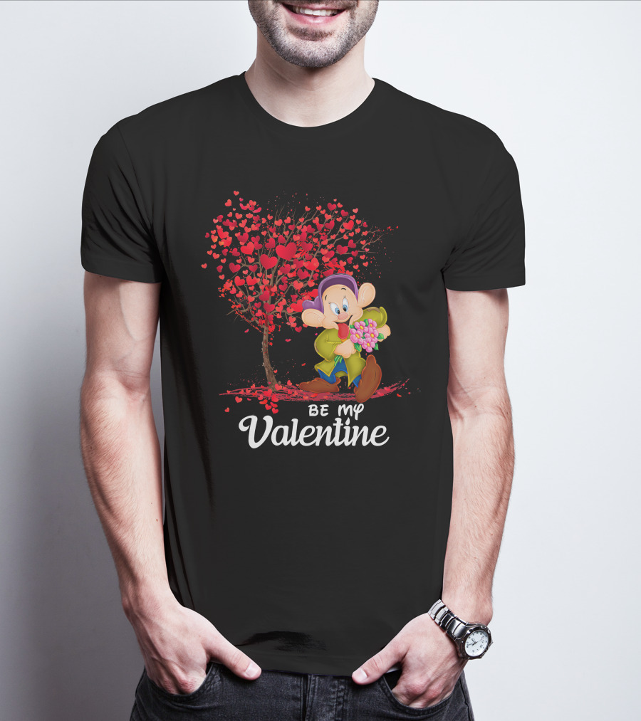 Be My Valentine Dopey Hearts Tree Bouquet T-Shirt